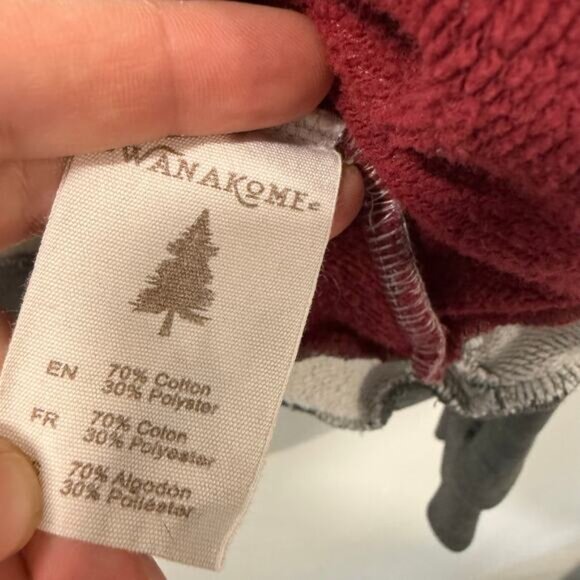 Wanakome Women's Selene Hoodie Sweatshirt Pullover Colorblock Grey Red XL - Picture 8 of 11